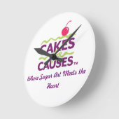 Cakes for Causes Logo Clock Ronde Klok (Hoek)