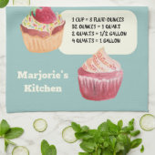 Cakes Kitchen Wisdom Conversies gepersonaliseerd Theedoek (Gevouwen)