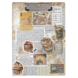 Cakes & Koffie Ephemera Decoupage Klembord