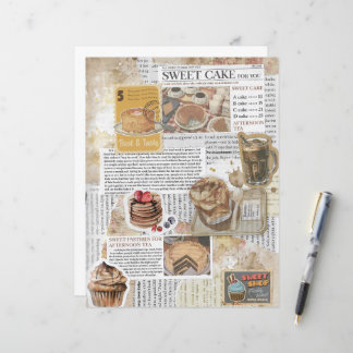 Cakes & Koffie Ephemera Decoupage Papier