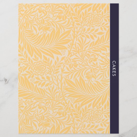 Cakes | Ontvanger divider |  goudbloemen (Voorkant)