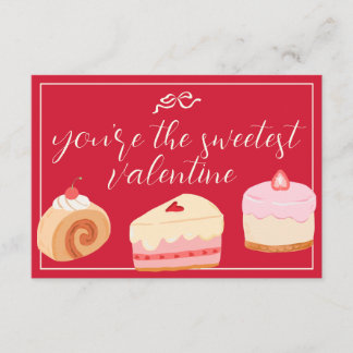 Cakes Photo Sweetest Valentine Love Holiday Card Kaart
