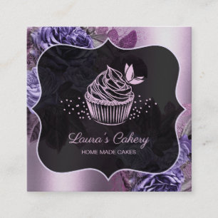 Cakes Snoepjes Cupcake Bakkerij Girly Craft Vierkante Visitekaartje