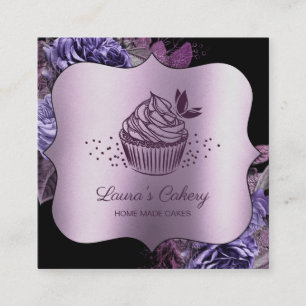 Cakes Snoepjes Cupcake Bakkerij Girly Craft Vierkante Visitekaartje