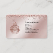 Cakes & Sweets Cupcake Home Bakery Drift Gold Visitekaartje (Achterkant)
