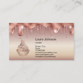 Cakes & Sweets Cupcake Home Bakery Drift Gold Visitekaartje (Achterkant)