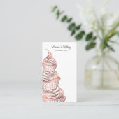 Cakes & Sweets Cupcake Home Bakery Drift Gold Visitekaartje (Staand voorkant)