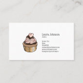 Cakes & Sweets Cupcake Home Bakery Drift Gold Visitekaartje (Achterkant)