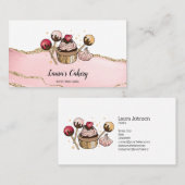 Cakes & Sweets Cupcake Home Bakery Drift Gold Visitekaartje (Voorkant / Achterkant)