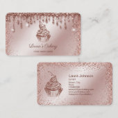 Cakes & Sweets Cupcake Home Bakery Drift Gold Visitekaartje (Voorkant / Achterkant)