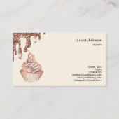 Cakes & Sweets Cupcake Home Bakery Drift Gold Visitekaartje (Achterkant)