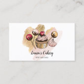 Cakes & Sweets Cupcake Home Bakery Drift Gold Visitekaartje (Voorkant)