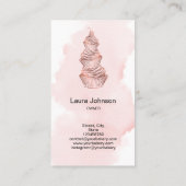 Cakes & Sweets Cupcake Home Bakery Drift Gold Visitekaartje (Achterkant)
