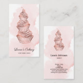 Cakes & Sweets Cupcake Home Bakery Drift Gold Visitekaartje (Voorkant / Achterkant)