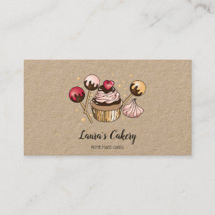 Cakes & Sweets Cupcake Home Bakery Drift Gold Visitekaartje