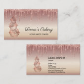 Cakes & Sweets Cupcake Home Bakery Drift Gold Visitekaartje (Voorkant / Achterkant)