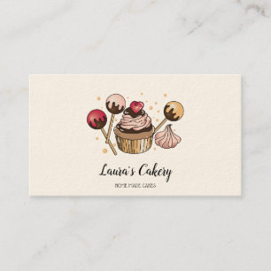 Cakes & Sweets Cupcake Home Bakery Drift Gold Visitekaartje