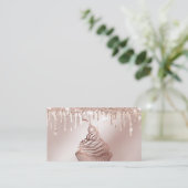 Cakes & Sweets Cupcake Home Bakery Drift Gold Visitekaartje (Staand voorkant)