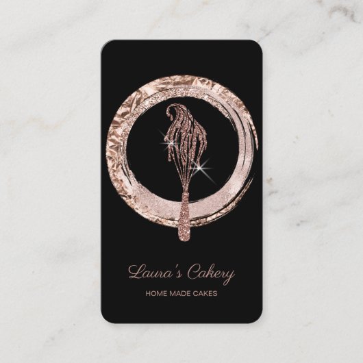 Cakes & Sweets Cupcake Home Bakery Driping Whisk Visitekaartje (Voorkant)