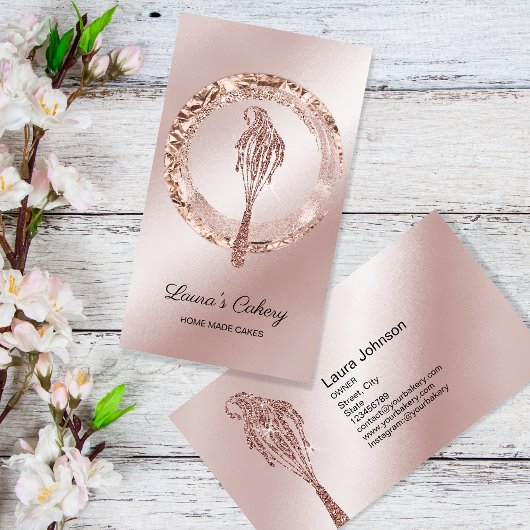 Cakes & Sweets Cupcake Home Bakery Driping Whisk Visitekaartje