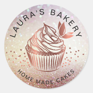 Cakes Sweets Cupcake Home Bakery Girly Ronde Sticker