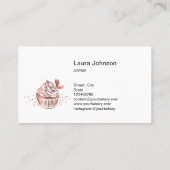 Cakes Sweets Cupcake Home Bakery Girly Visitekaartje (Achterkant)