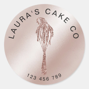 Cakes Sweets Cupcake Home Bakery Girly Waterverf Ronde Sticker