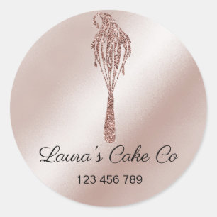 Cakes Sweets Cupcake Home Bakery Girly Waterverf Ronde Sticker