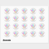 Cakes Sweets Cupcake Home Bakery Logo Holographic Ronde Sticker (Vel)