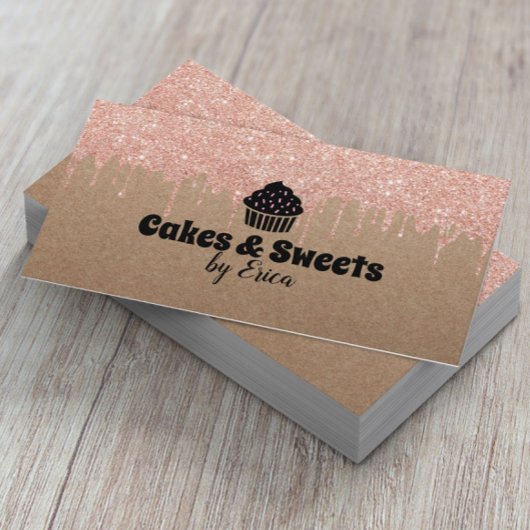 Cakes & Sweets Cupcake Home Bakery Rustic Kraft Visitekaartje