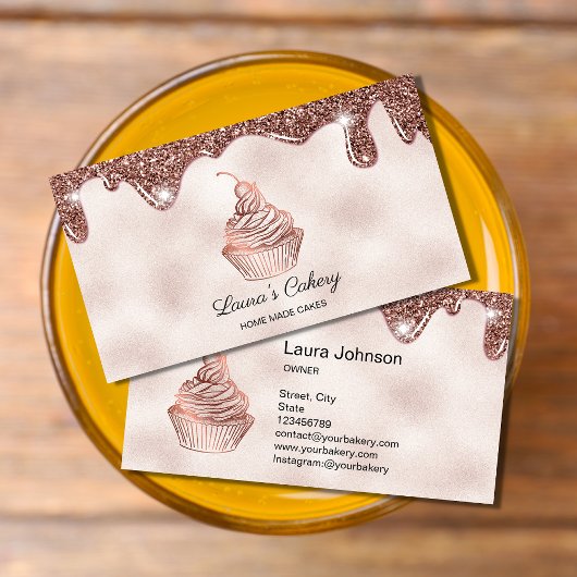 Cakes & Sweets Cupcake Home Bakery Rustige Vintage Visitekaartje