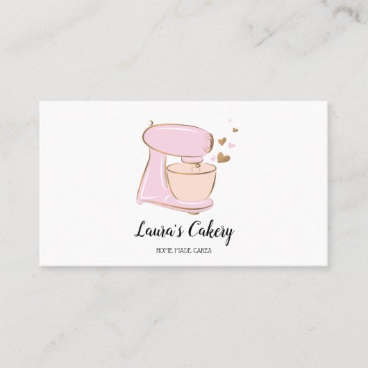 Cakes & Sweets Cupcake Home Bakkerij mixer Visitekaartje (Voorkant)