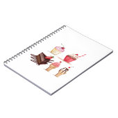 Cakes Watercolor Banketbakkerij Snoepjes Cupcakes  Notitieboek (Linkerzijde)