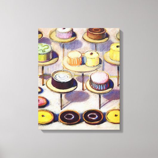 Cakes - Wayne Thiebaud Canvas Afdruk (Voorkant)