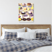 Cakes - Wayne Thiebaud Canvas Afdruk (Insitu (Slaapkamer))