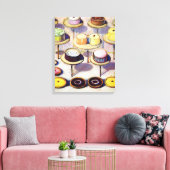 Cakes - Wayne Thiebaud Canvas Afdruk (Insitu (Woonkamer))