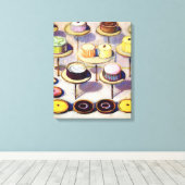 Cakes - Wayne Thiebaud Canvas Afdruk (Insitu (Houten vloer))