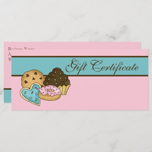 Cakketbakkerij-cadeaubon (Voorkant / Achterkant)