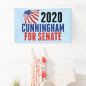 Cal Cunningham voor Senaat Spandoek (Insitu)