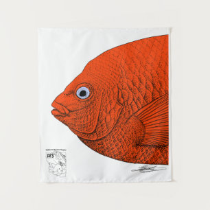 Cal-Neva AFS fish art-Support studentensubeenheden Wandkleed