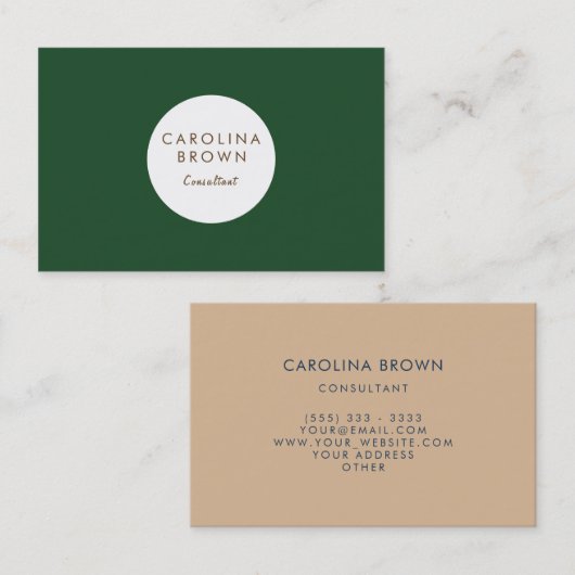 Cal Poly Pomona Carte de visite vert (Devant / Derrière)