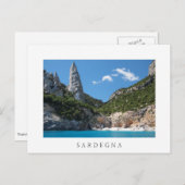 Cala Goloritze strand op Sardinië wit briefkaart (Voorkant / Achterkant)