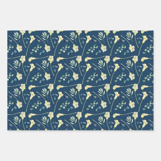 Cala Lilies en Eucalyptus Inpakpapier Vel (Voorkant)