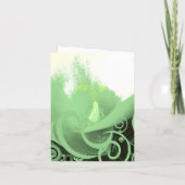 Cala Lilly Green Swirls - Dank u - Bedankkaart (Achterkant)