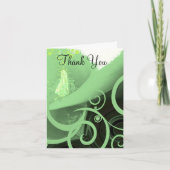 Cala Lilly Green Swirls - Dank u - Bedankkaart (Voorkant)