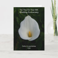 Cala Lily Personalized 6th Wedding Jubileum