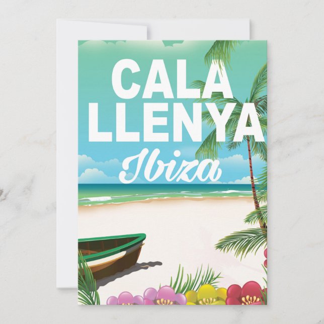 cala llenya ibiza strandreisposter (Voorkant)