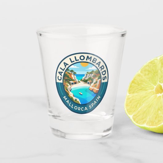 Cala Llombards Spanje Shot Glas (Voorkant)