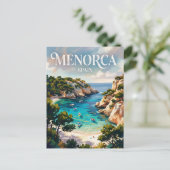 Cala Macarella Spanje Briefkaart (Staand voorkant)