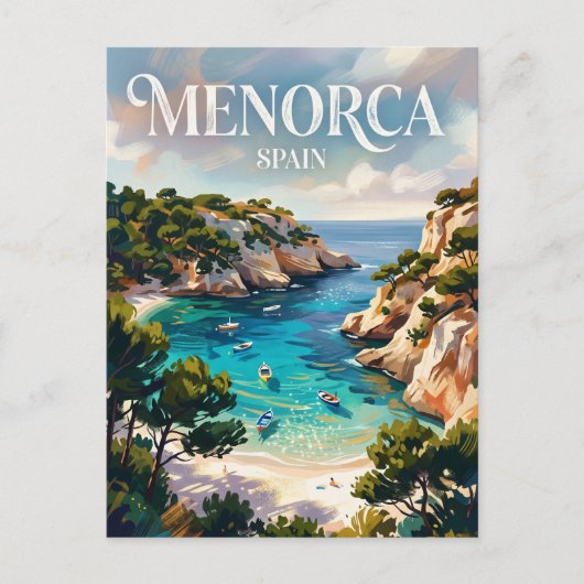 Cala Macarella Spanje Briefkaart (Voorkant)